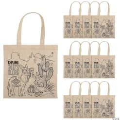 Brand new ✨ 12" x 12" Medium Color Your Own Southwest VBS Tote Bags - 12 Pc. ????