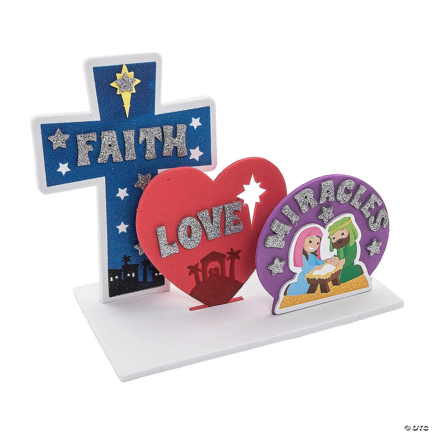 Wholesale ???? 3D Faith Love Miracles Stand-Up Sign Craft Kit - Makes 12 ???? 1 Wholesale ???? 3D Faith Love Miracles Stand-Up Sign Craft Kit - Makes 12 ????