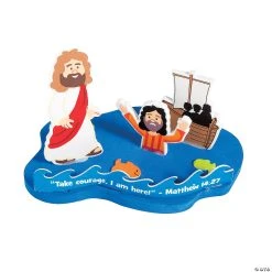Best Sale ???? 3D Jesus & Peter Walk on Water Floating Craft Kit - Makes 12 ????