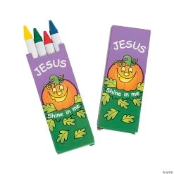 Best reviews of ???? 4-Color Christian Pumpkin Crayons - 24 Boxes ????