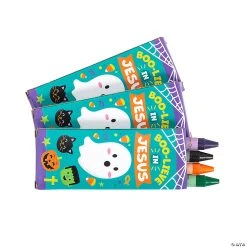 Budget ⌛ 4-Color Religious ???? Halloween Crayons – 24 Boxes ????