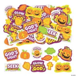 Promo ???? Bulk Christian Pumpkin Self-Adhesive Shapes - 72 Pc. ????
