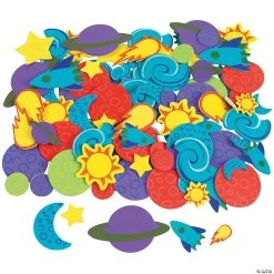 Brand new ???? Bulk Space Self-Adhesive Shapes - 500 Pc. ⌛