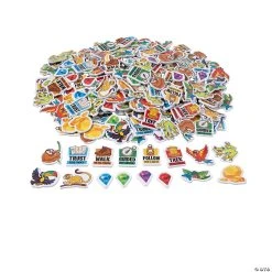 Budget ???? Bulk Treasure Hunt VBS Self-Adhesive Shapes - 500 Pc. ????