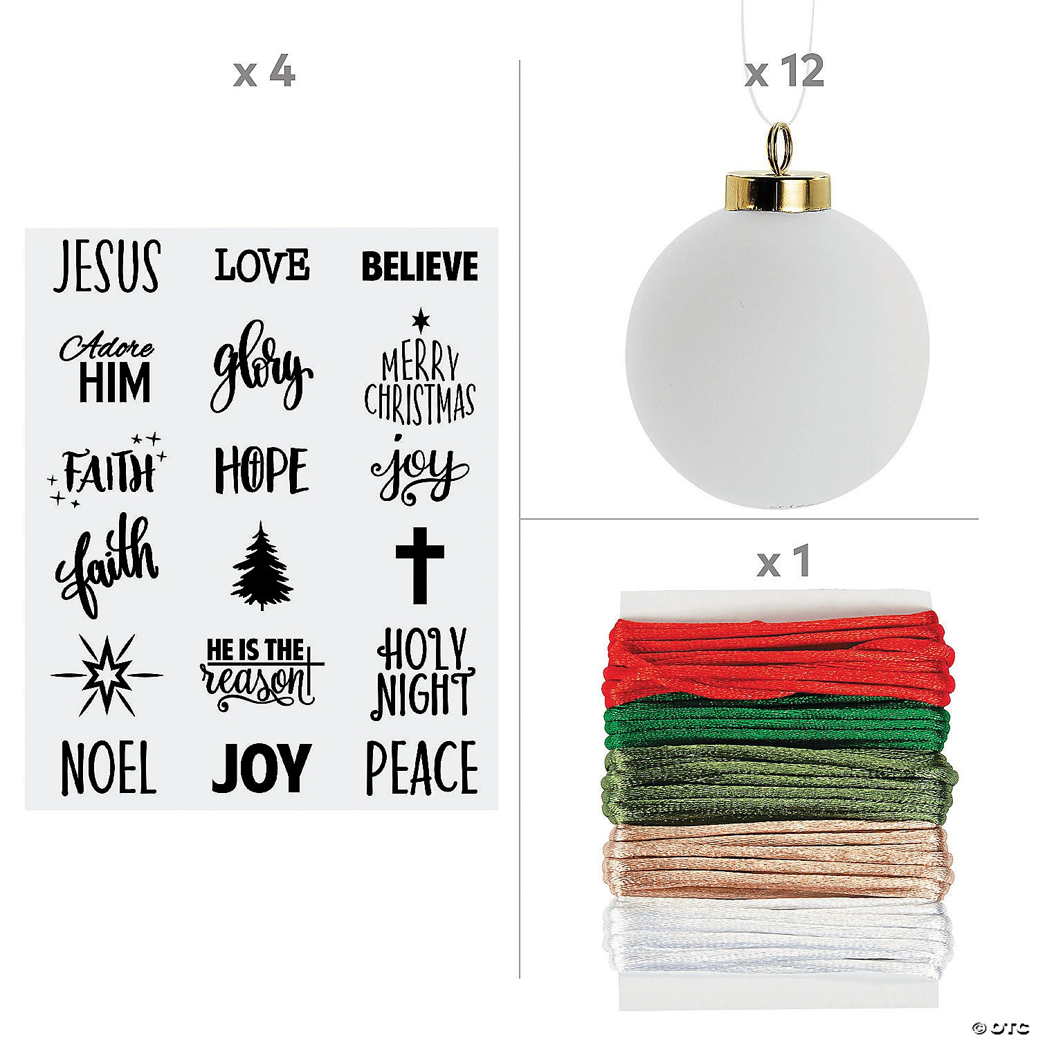 Cheapest ✨ Ceramic Bulb Ornaments with Faith Decals Kit - 12 ⭐ 2 Cheapest ✨ Ceramic Bulb Ornaments with Faith Decals Kit - 12 ⭐ - Image 2