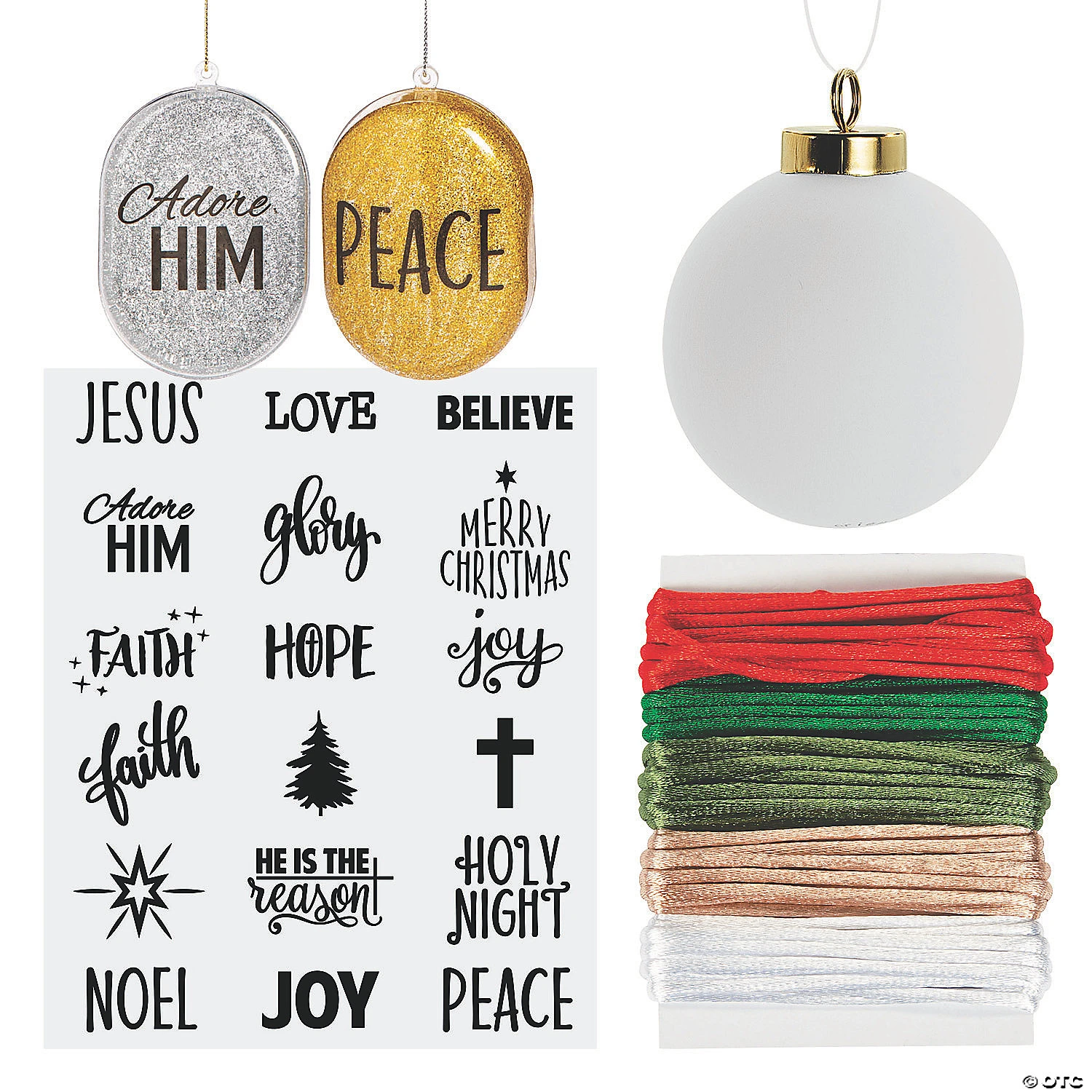Cheapest ✨ Ceramic Bulb Ornaments with Faith Decals Kit - 12 ⭐ 1 Cheapest ✨ Ceramic Bulb Ornaments with Faith Decals Kit - 12 ⭐