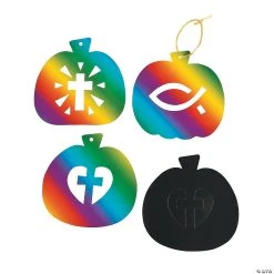 Best deal ???? Christian Pumpkin Magic Color Scratch Ornaments with Cutout - 24 Pc. ????