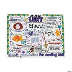 New ???? Color Your Own All About Lent Posters - 30 Pc. ????