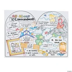 Outlet ???? Color Your Own All About the Ten Commandments Posters - 30 Pc. ????