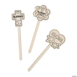 Cheap ???? Color Your Own Blessed Mom Plant Stakes - 12 Pc. ????