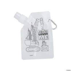 Deals ???? Color Your Own Construction VBS Collapsible Water Bottles - 12 Pc. ????