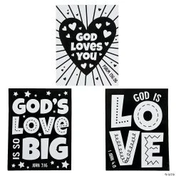 Buy ???? Color Your Own God’s Love Fuzzy Posters - 24 Pc. ✨