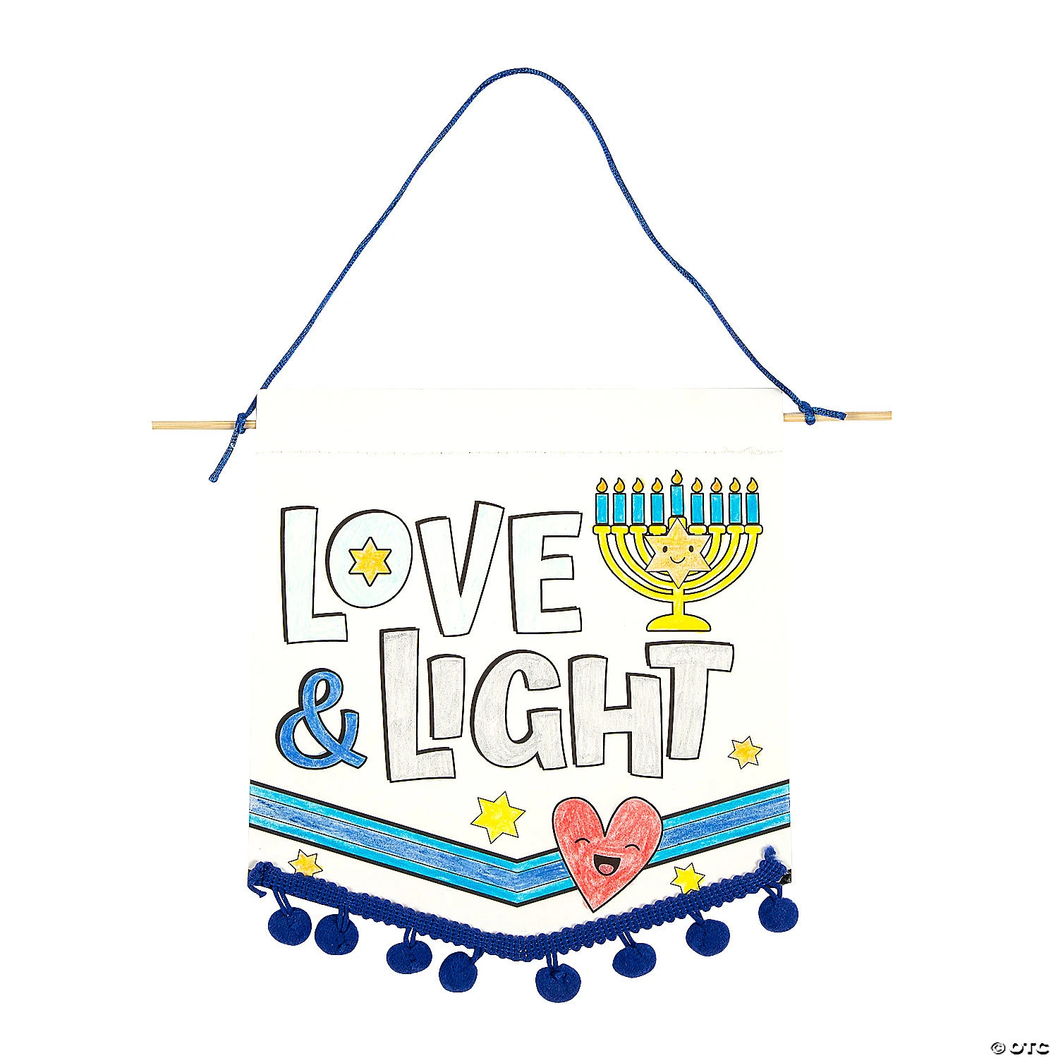 Discount ???? Color Your Own Hanukkah Banners with Pom-Pom Trim - 12 Pc. ⌛ 2 Discount ???? Color Your Own Hanukkah Banners with Pom-Pom Trim - 12 Pc. ⌛ - Image 2