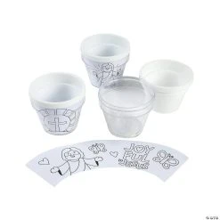 Best Sale ???? Color Your Own He Lives Flowerpots - 12 Pc. ✔️