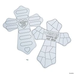 Buy ⌛ Color Your Own Jesus Covers All Our Sins Crosses - 12 Pc. ???? -US Toy Sales 2024 color your own jesus covers all our sins crosses 12 pc 13757447 a02