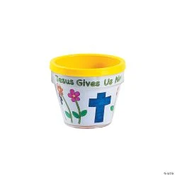 Best deal ???? Color Your Own Jesus Gives Us New Life Flowerpots - 12 Pc. ????