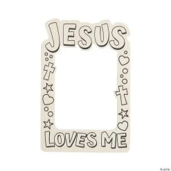 Best reviews of ???? Color Your Own Jesus Loves Me Picture Frame Magnets - 12 Pc. ❤️
