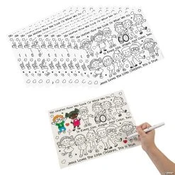Hot Sale ???? Color Your Own Jesus Loves the Children Accordion Cards - 12 Pc. ????