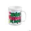 New ???? Color Your Own Jesus Warms the Heart Plastic Mugs - 12 Pc. ????