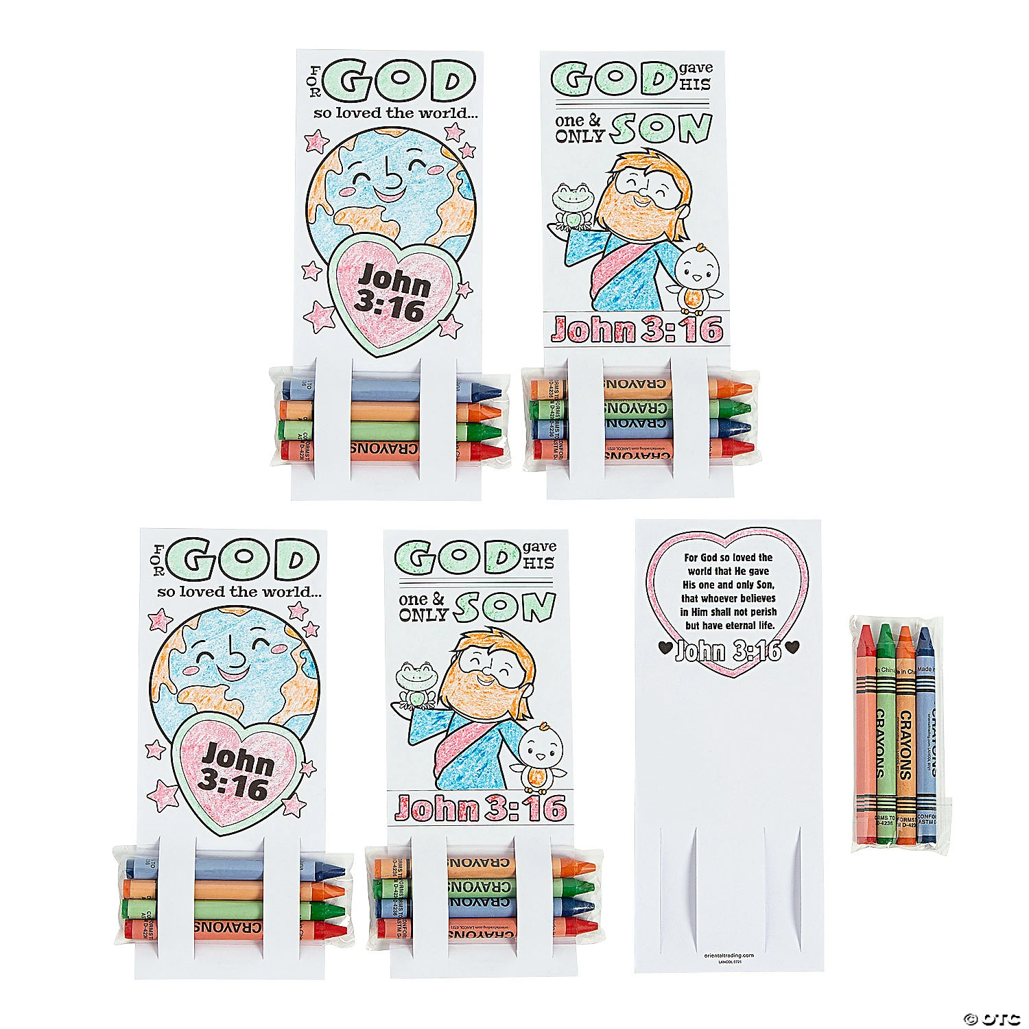 Best deal ???? Color Your Own John 3:16 Card with Crayons Valentine Exchanges for 24 ???? 2 Best deal ???? Color Your Own John 3:16 Card with Crayons Valentine Exchanges for 24 ???? - Image 2