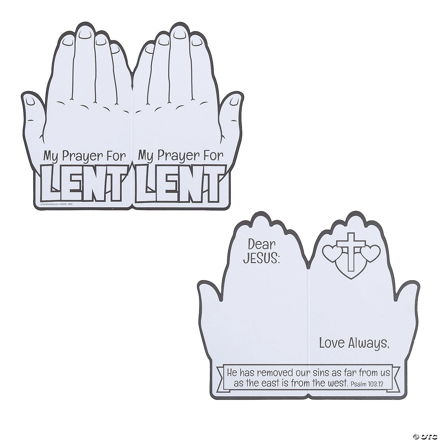 Brand new ???? Color Your Own Lent Praying Hands - Makes 12 ???? 1 Brand new ???? Color Your Own Lent Praying Hands - Makes 12 ????