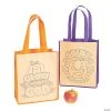 Brand new ???? Color Your Own Medium Christian Pumpkin ???? Halloween Nonwoven Tote Bags - 12 Pc. ????