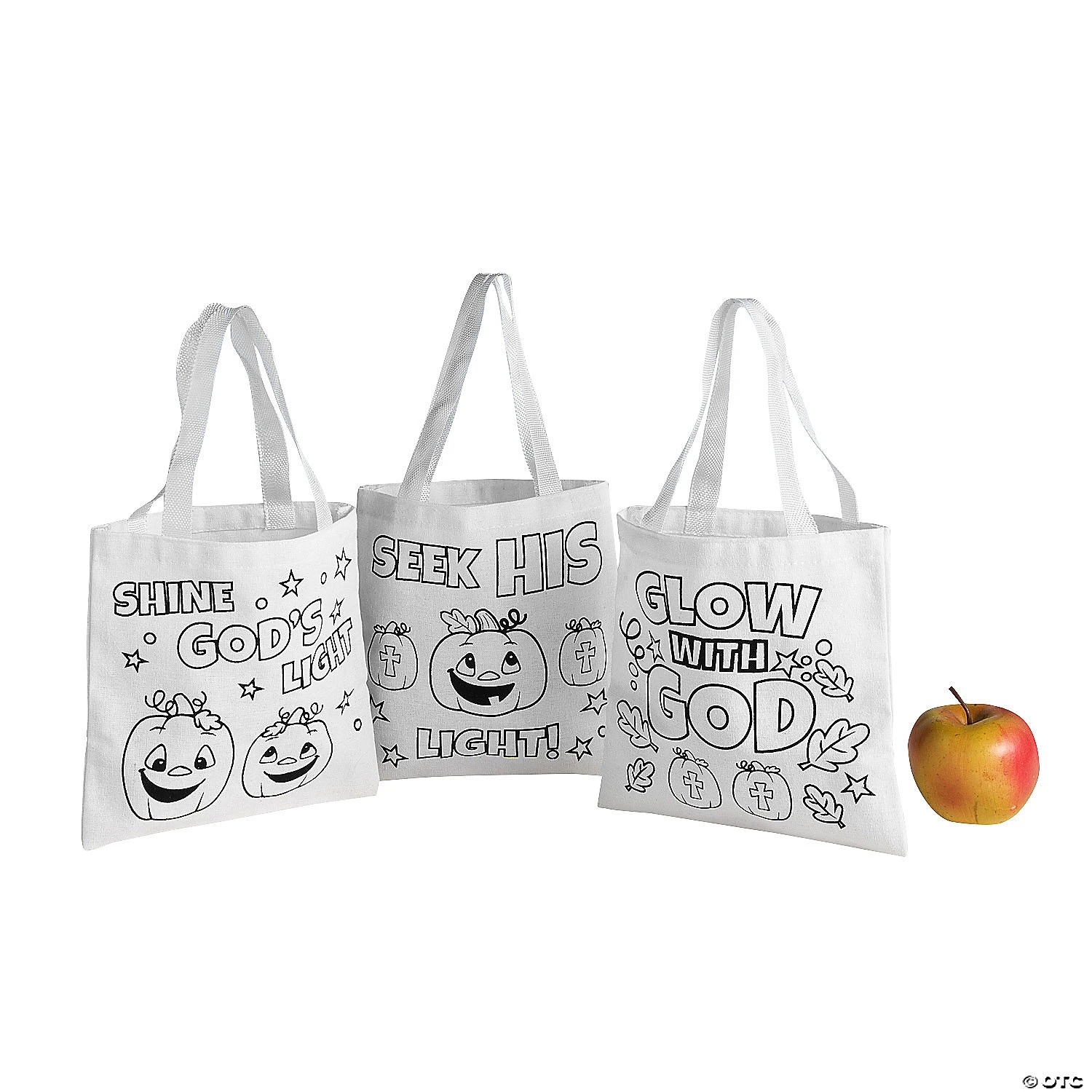 Best Sale ???? Color Your Own Mini Christian Pumpkin Canvas Tote Bags - 12 Pc. ???? 1 Best Sale ???? Color Your Own Mini Christian Pumpkin Canvas Tote Bags - 12 Pc. ????