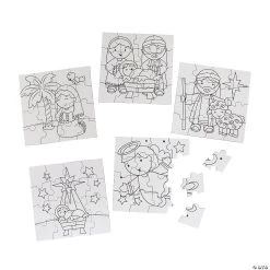Top 10 ???? Color Your Own Mini Nativity Jigsaw Puzzles - 50 Puzzles ????