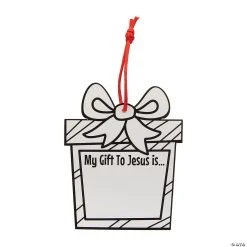 Discount ⌛ Color Your Own My Gift to Jesus Ornaments - 12 Pc. ????