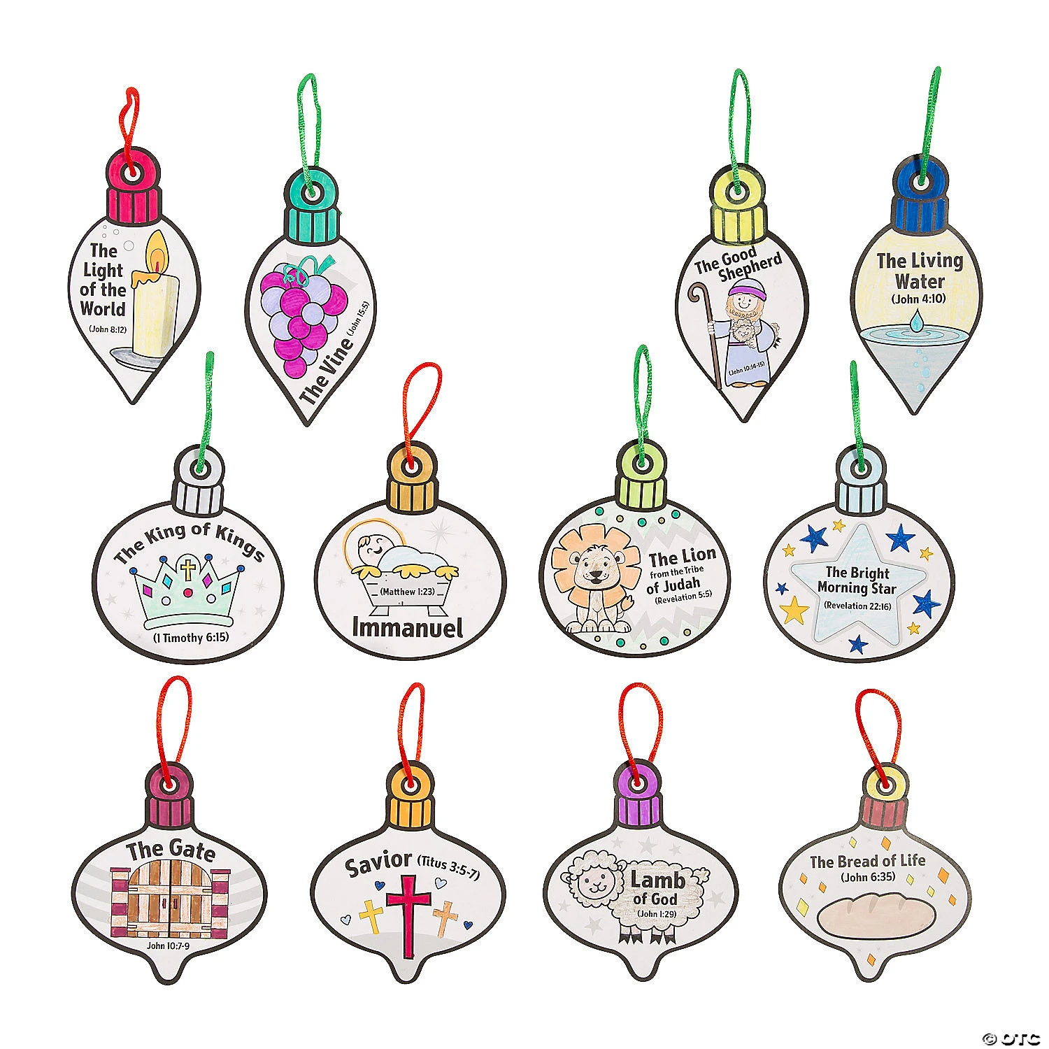 Top 10 ???? Color Your Own Names of Jesus Ornaments - 12 Pc. ???? 2 Top 10 ???? Color Your Own Names of Jesus Ornaments - 12 Pc. ???? - Image 2