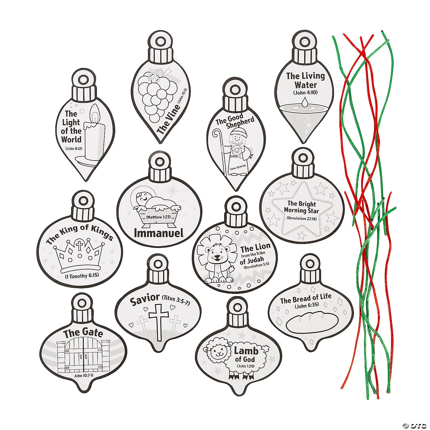 Top 10 ???? Color Your Own Names of Jesus Ornaments - 12 Pc. ???? 3 Top 10 ???? Color Your Own Names of Jesus Ornaments - 12 Pc. ???? - Image 3