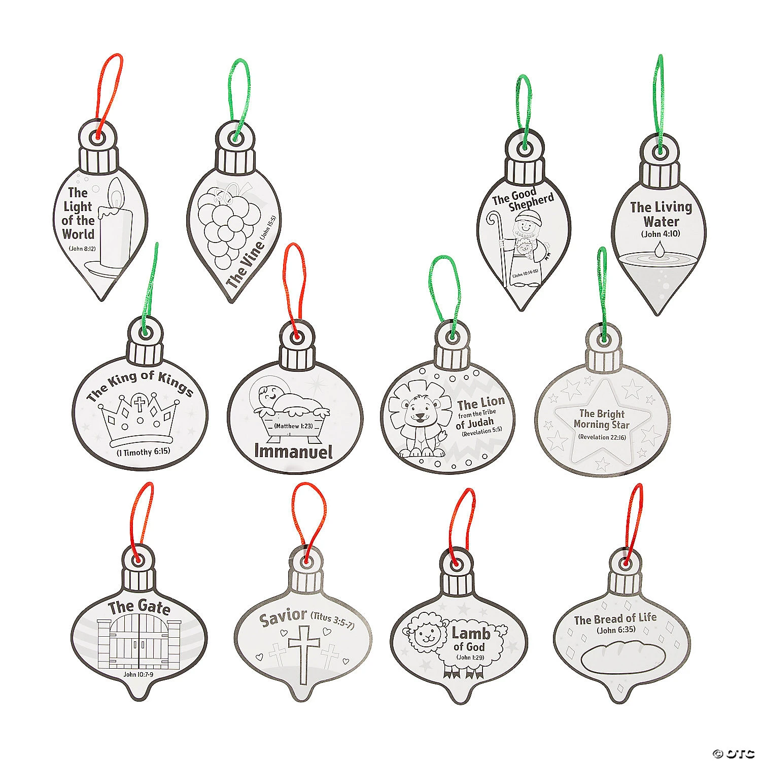 Top 10 ???? Color Your Own Names of Jesus Ornaments - 12 Pc. ???? 1 Top 10 ???? Color Your Own Names of Jesus Ornaments - 12 Pc. ????