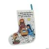 Deals ???? Color Your Own Nativity ???? Christmas Stockings - 12 Pc. ⭐