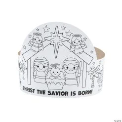 Cheap ???? Color Your Own Nativity Crowns - 12 Pc. ✨