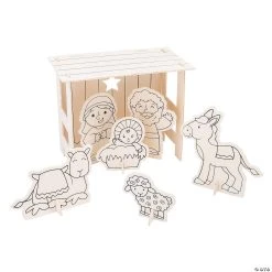 Outlet ???? Color Your Own Nativity Stable Sets - 6 Pc. ❤️