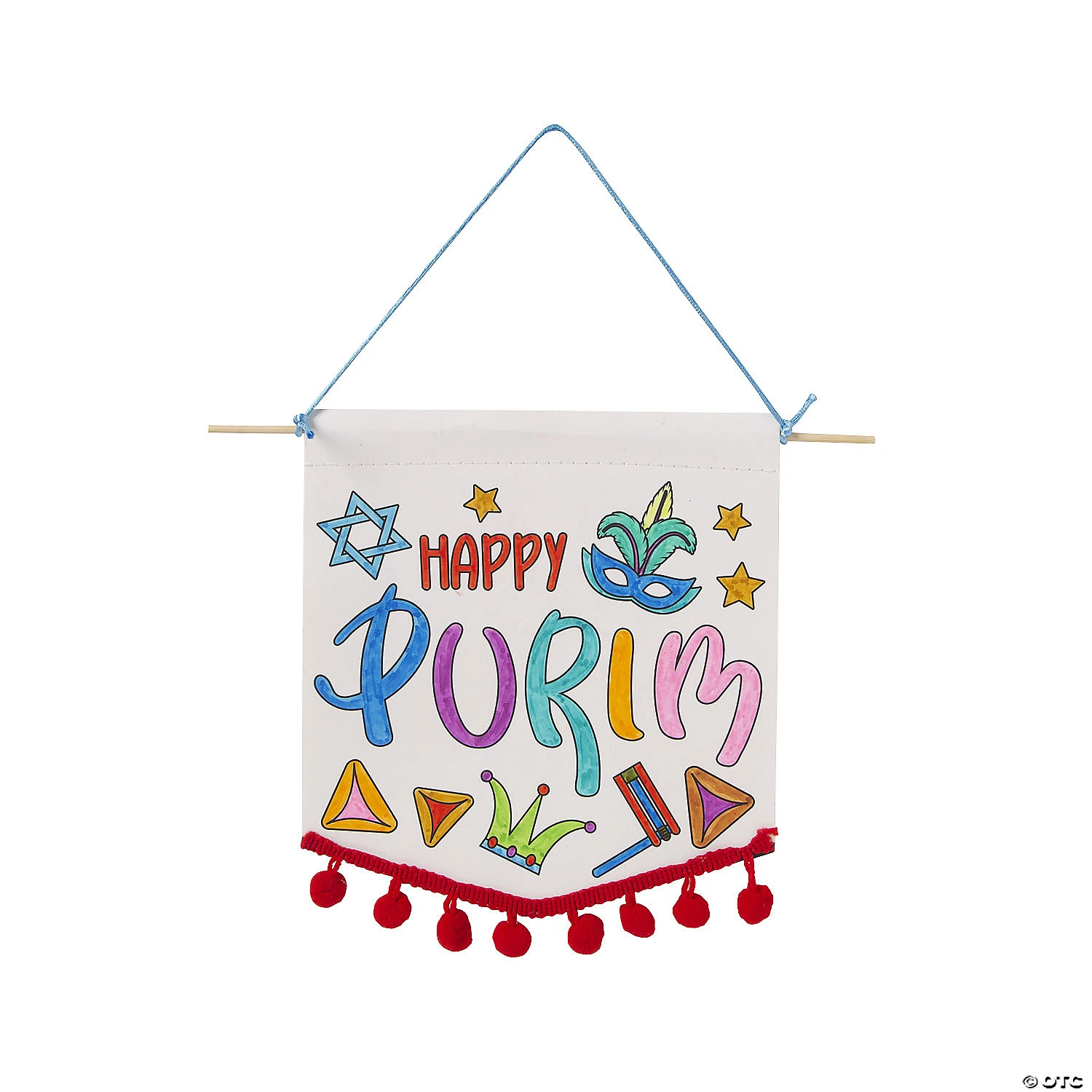 Top 10 ???? Color Your Own Purim Pom-Pom Banner Craft Kit - 12 Pc. ???? 2 Top 10 ???? Color Your Own Purim Pom-Pom Banner Craft Kit - 12 Pc. ???? - Image 2