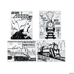 Cheap ???? Color Your Own Railroad VBS Fuzzy Posters - 24 Pc. ⭐