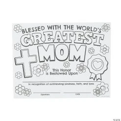 Best reviews of ???? Color Your Own Religious Greatest Mom Certificates - 24 Pc. ????
