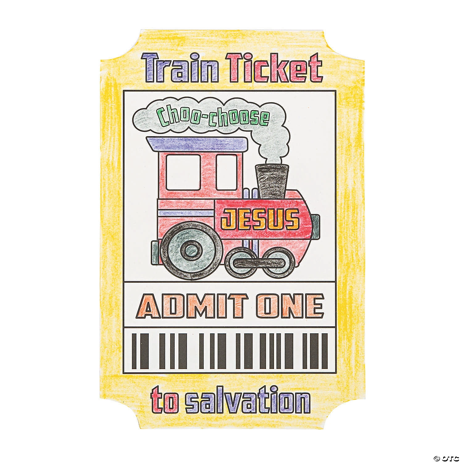 Budget ???? Color Your Own Religous Train Tickets - 12 Pc. ???? 2 Budget ???? Color Your Own Religous Train Tickets - 12 Pc. ???? - Image 2