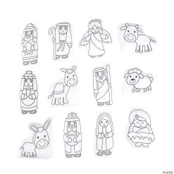 Coupon ⭐ Color Your Own Stuffed Nativity Characters - 12 Pc. ✨