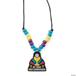 Coupon ???? Communion Beaded Necklace Craft Kit - Makes 12 ✔️
