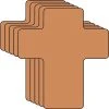 Coupon ???? Creative Shapes Etc. - Brown Cross Foam Single Color Creative Cut-outs- 5.5" ????