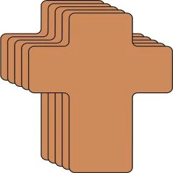 Coupon ???? Creative Shapes Etc. - Brown Cross Foam Single Color Creative Cut-outs- 5.5" ????