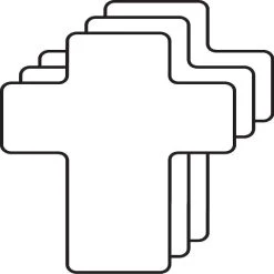 Promo ???? Creative Shapes Etc. - Cross Foam Single Color Creative Cut-outs- 3” ????