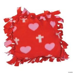 Flash Sale ???? Cross Print Tied Fleece Pillow Craft Kit - Makes 6 ⭐