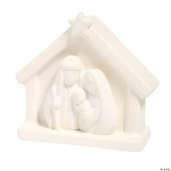 Promo ???? DIY Ceramic Nativity Stables - 12 Pc. ✔️