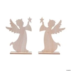 Discount ???? DIY Unfinished Wood Angels - 2 Pc. ????
