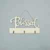 Flash Sale ✔️ DIY Unfinished Wood Blessed Key Holder Sign ????