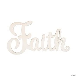 Best Sale ???? DIY Unfinished Wood Faith Word Cutout ????