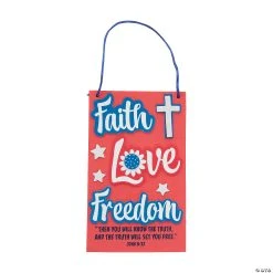 Best Pirce ???? Faith Love Freedom Sign Craft Kit - Makes 12 ????